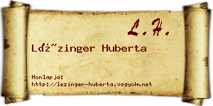 Lézinger Huberta névjegykártya